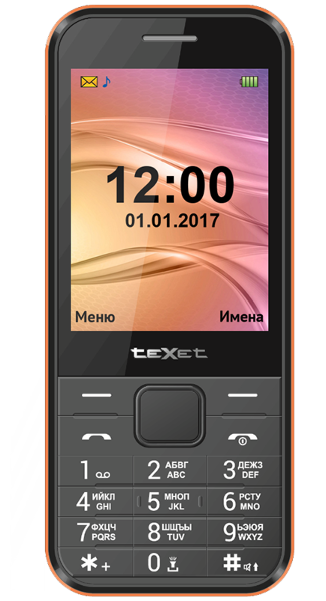 Мобильный телефон teXet TM-302 (черный-красный)- фото