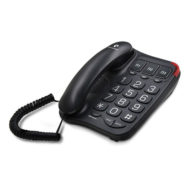 Проводной телефон teXet TX-214 (черный)