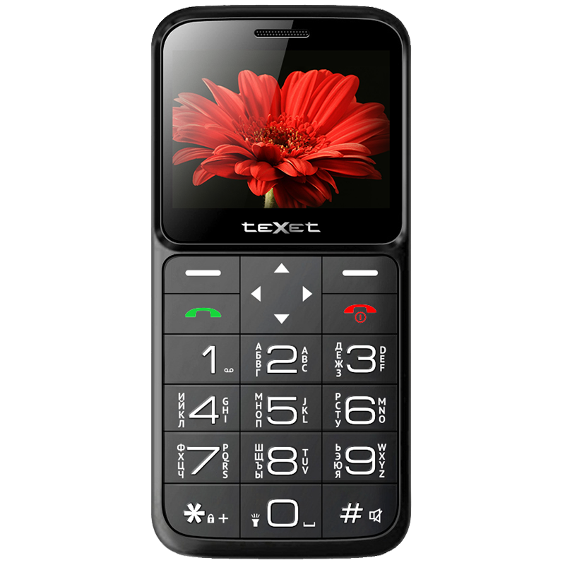 Мобильный телефон teXet TM-B226 цвет черный-красный