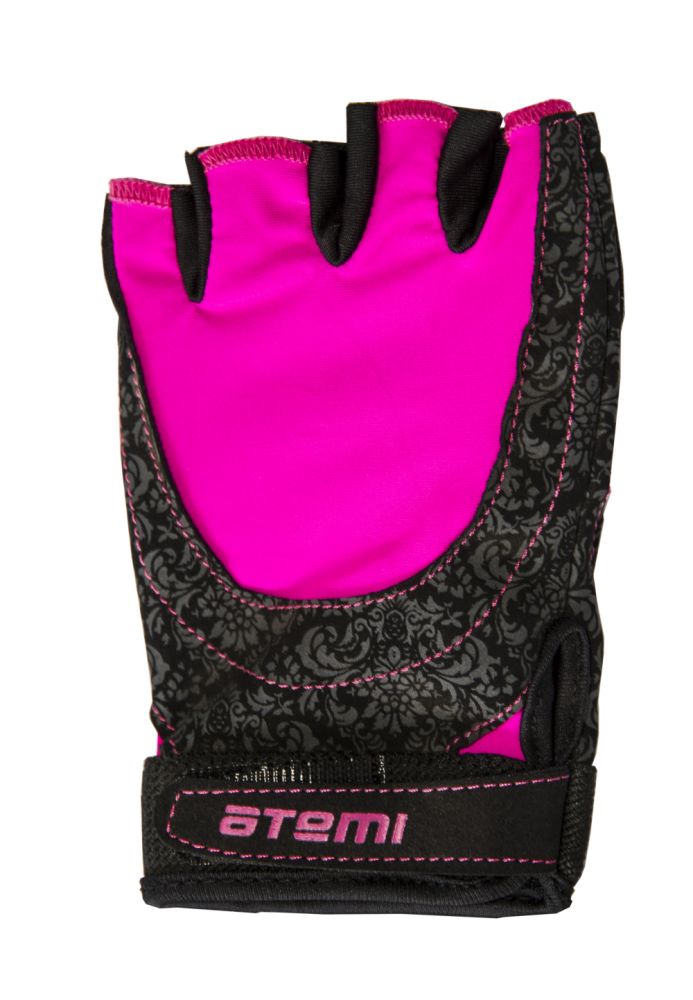Перчатки для фитнеса Atemi, AFG06P, черно-розовые