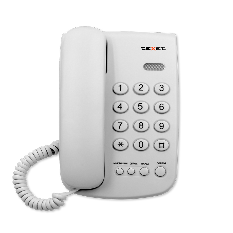 Проводной телефон TeXet TX-241 цвет светло-серый