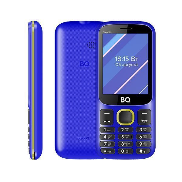 Мобильный телефон BQ Step XL+ (BQ-2820) синий+желтый
