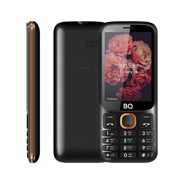 Мобильный телефон BQ Step XXL+ (BQ-3590) черный+оранжевый