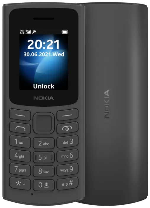Мобильный телефон Nokia 105 4G Dual SIM (черный)