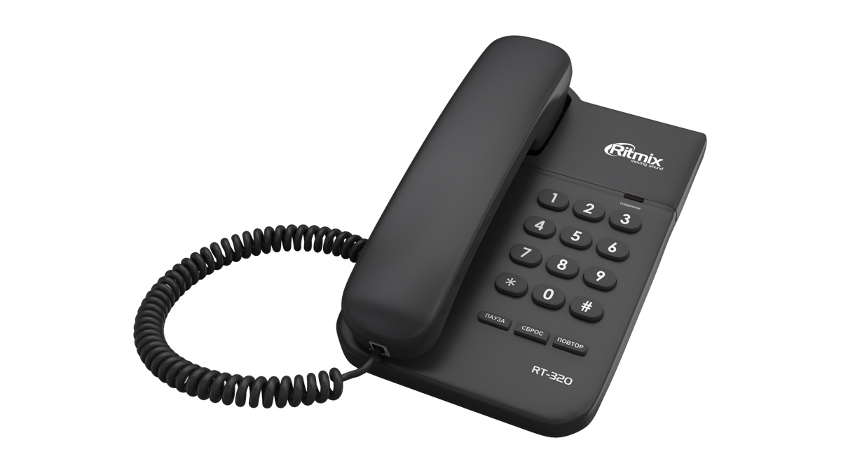 Проводной телефон Ritmix RT-320 Black