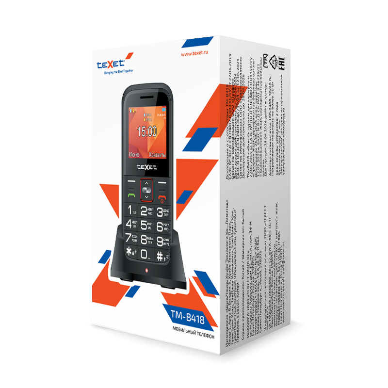 Мобильный телефон TeXet TM-B418 черныйй