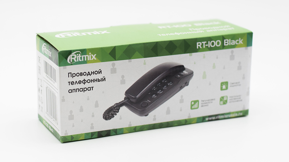 Проводной телефон Ritmix RT-100 Black