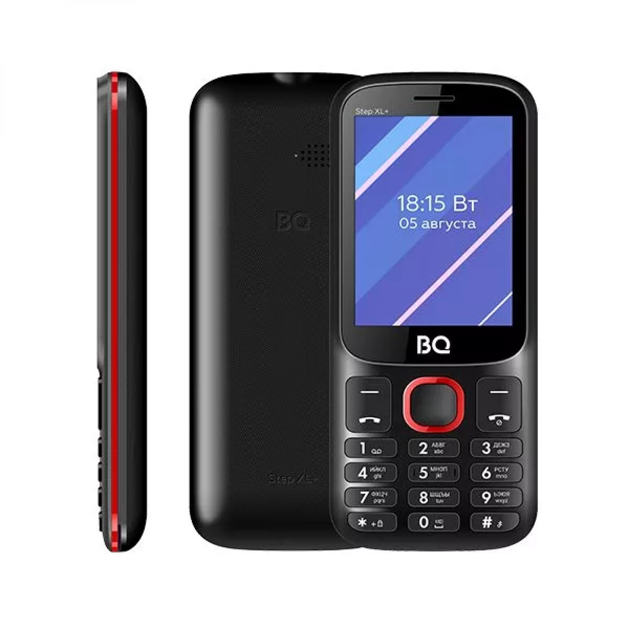 Мобильный телефон BQ BQ-2820 Step XL+ (черный/красный)