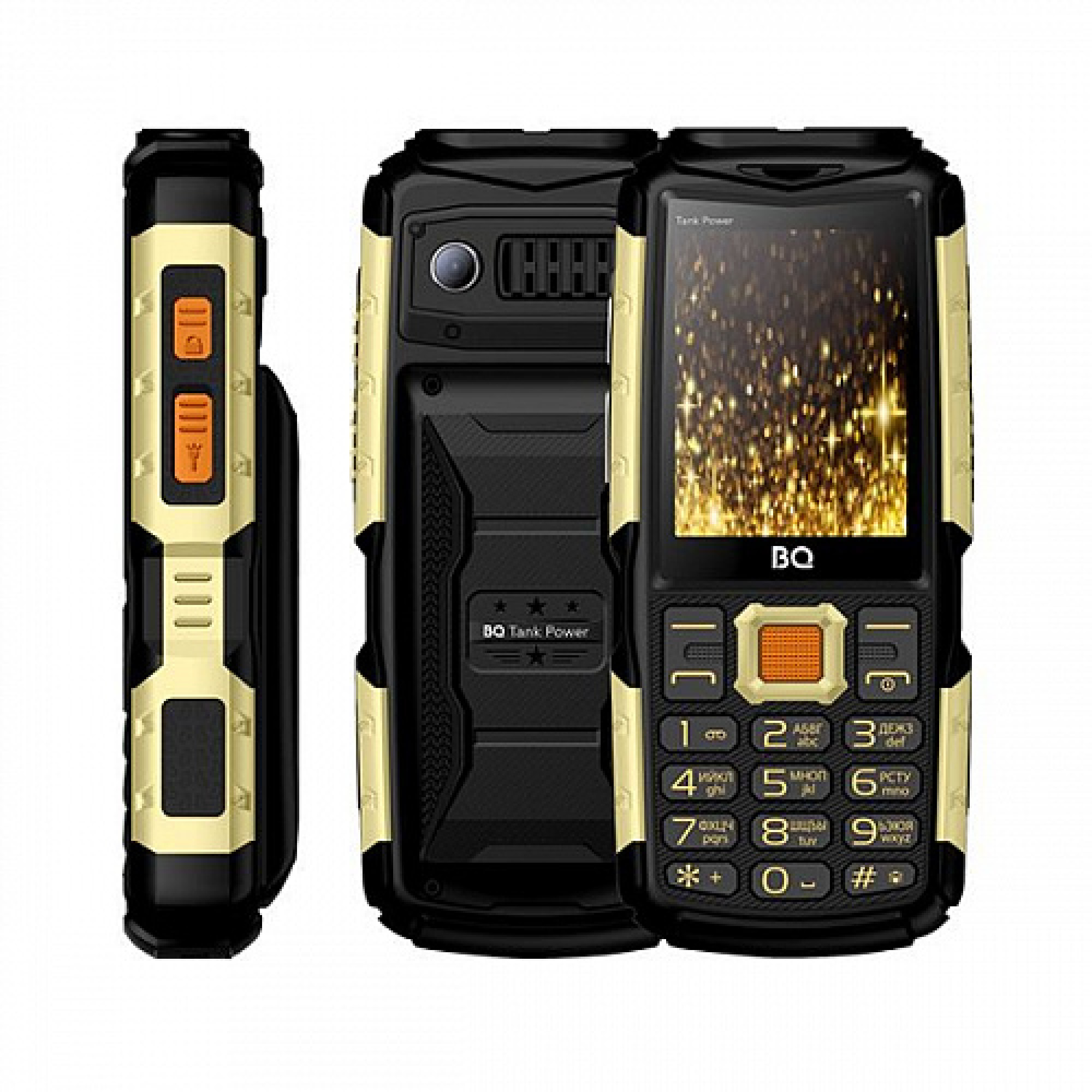 Мобильный телефон BQ Tank Power (BQ-2430) Черный/золотистый