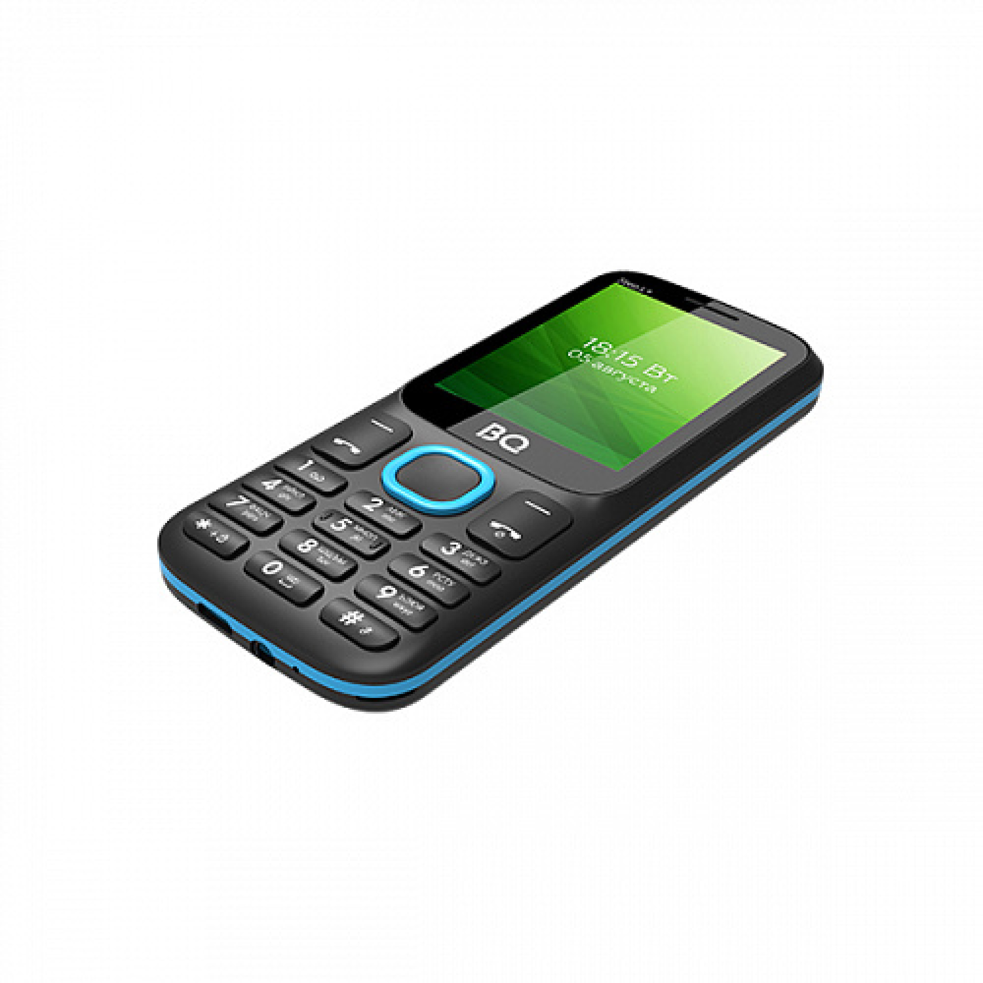 Мобильный телефон BQ BQ-2440 Step L+ (черный/голубой)