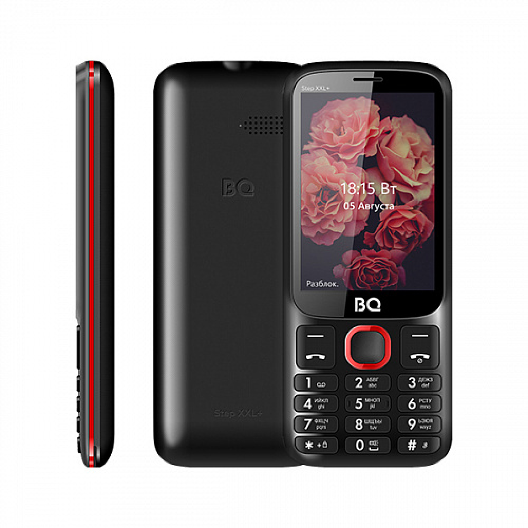 Мобильный телефон BQ BQ 3590 Step XXL+ (черный/красный)