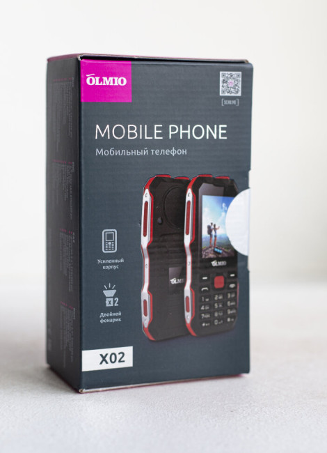 Мобильный телефон Olmio X02 (черный-красный)