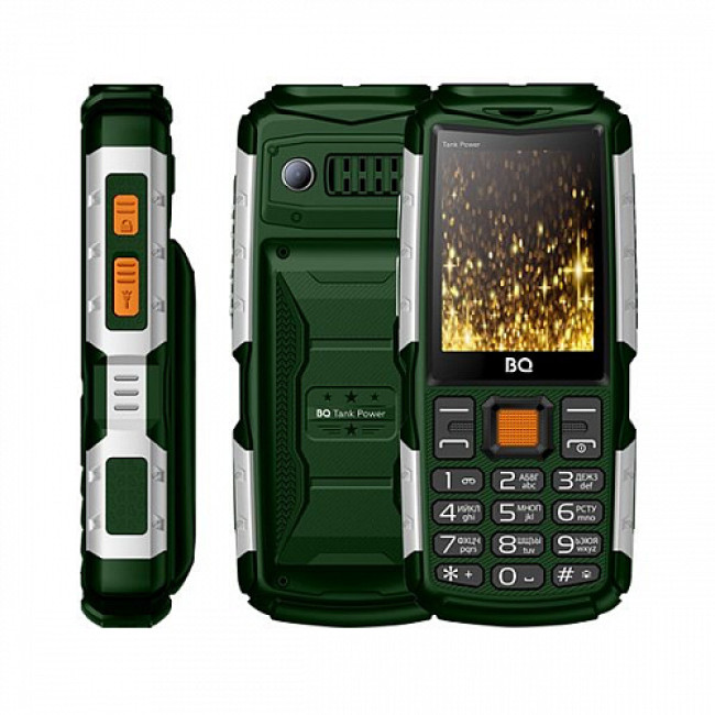 Мобильный телефон BQ Tank Power (BQ-2430) зеленый/серебристый