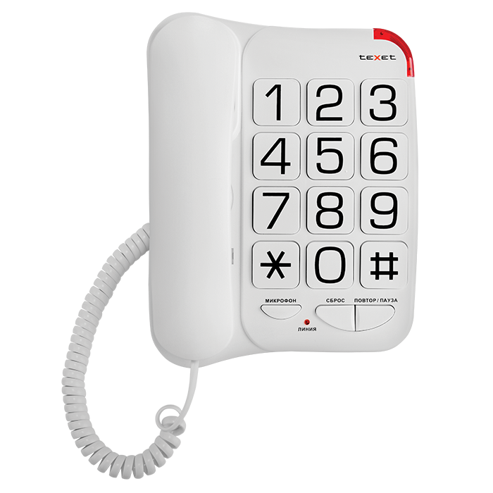 Проводной телефон teXet TX-201 (белый)