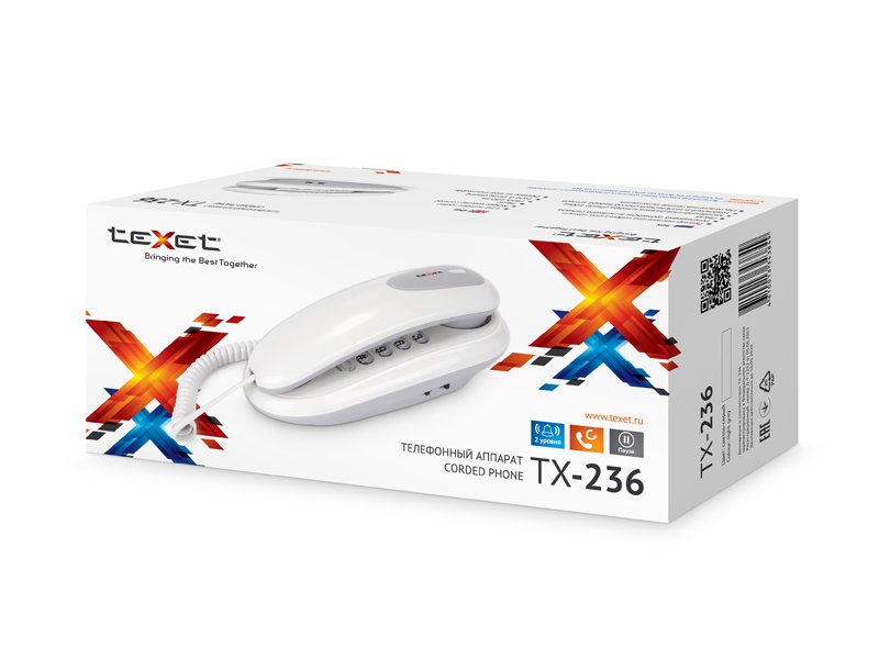 Проводной телефон teXet TX-236 (светло-серый)- фото3