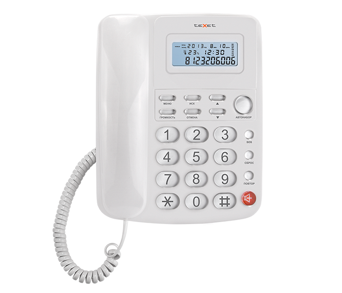 Проводной телефон teXet TX-250 (белый)