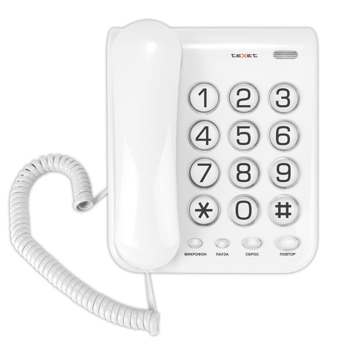 Проводной телефон teXet TX-262 (светло-серый)