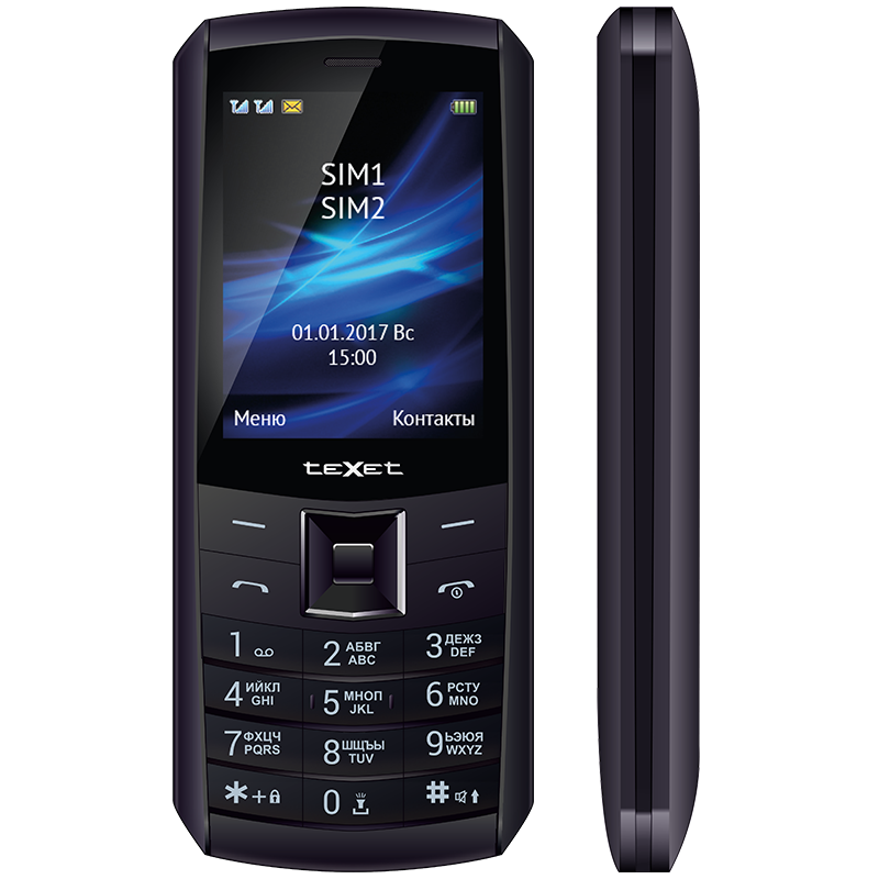 Мобильный телефон TeXet TM-D328 (powerbank) цвет черный