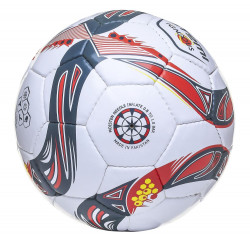 Мяч футбольный Atemi IGNEOUS, PU/PVC 1.3mm, бел/серый/оранж, р.5
