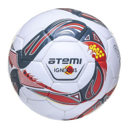 Мяч футбольный Atemi IGNEOUS, PU/PVC 1.3mm, бел/серый/оранж, р.5