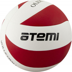 Мяч волейбольный Atemi OLIMPIC, синтетическая кожа PU, красн.-бел., 8 п, клееный, окруж 65-67