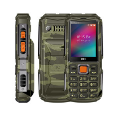 Мобильный телефон BQ BQ-2410L Tank Power 4G (зеленый камуфляж)- фото