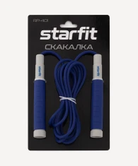 Скакалка STARFIT RP-401 c силиконовыми ручками, 3 м, синий- фото4