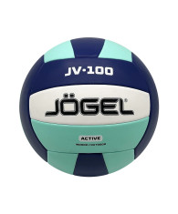 Волейбольный мяч Jogel JV-100 (5 размер, белый/синий/бирюзовый)- фото