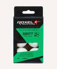 Мяч для настольного тенниса Roxel 2* Swift, белый, 6 шт.- фото