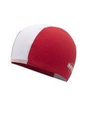 Шапочка для плавания NOVUS, полиэстер, красн/бел, NPC-41- фото