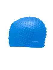 Шапочка для плавания Atemi, силикон (бабл), синяя, BS60- фото