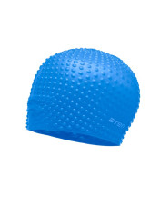 Шапочка для плавания Atemi, силикон (бабл), синяя, BS60- фото2
