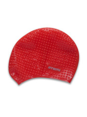 Шапочка для плавания Atemi, силикон (бабл), красная, BS40- фото2