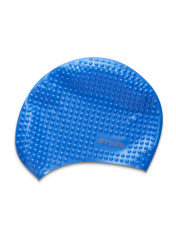 Шапочка для плавания Atemi, силикон (бабл), синяя, BS60- фото4