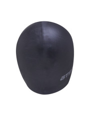 Шапочка для плавания Atemi, силикон (массаж.), черная, DC502- фото4