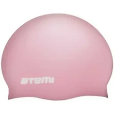 Шапочка для плавания Atemi, силикон,детская, розовая, SC305