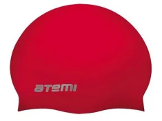 Шапочка для плавания Atemi, силикон,детская, красная, SC309