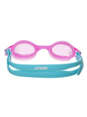 Очки для плавания Atemi KIDS High Pace, силикон , Цвет:Сиренево-бирюзовый, KHP01LPGR- фото2