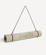 Коврик для йоги и фитнеса STARFIT FM-201, TPE, 183x61x0,4 см, черный/серый- фото5
