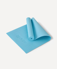 Коврик для йоги и фитнеса STARFIT FM-101, PVC, 183x61x0,6 см, синий пастель- фото