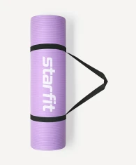 Коврик для йоги и фитнеса STARFIT FM-301, NBR, 183x61x1,0 см, фиолетовый пастель- фото5