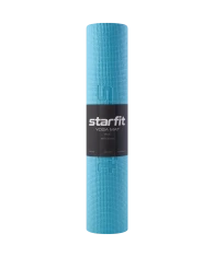 Коврик для йоги и фитнеса STARFIT FM-101, PVC, 183x61x0,6 см, синий пастель- фото6