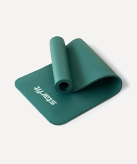 Коврик для йоги и фитнеса STARFIT FM-301, NBR, 183x61x1,2 см, изумрудный- фото